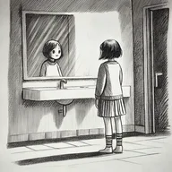 厕所的镜子